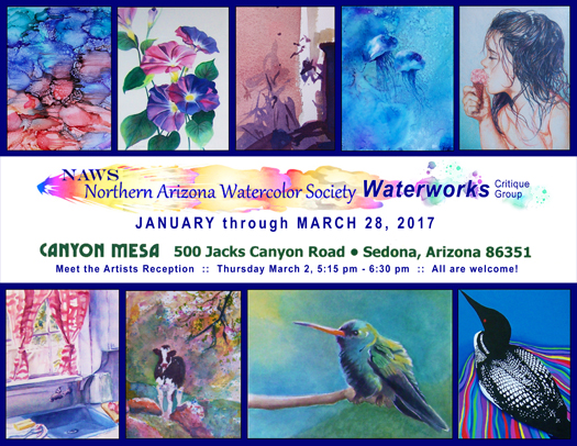 Waterworks at Canyon Mesa Clubhouse - January through March 28, 2017
